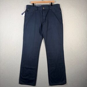 Ralph Lauren Classic Fit Straight Leg Navy Blue Cotton Chinos Men's Size 38x32‎
